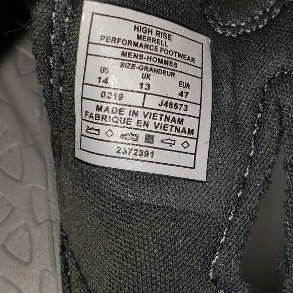 Merrell High Rise performance Mens Sandals shoes 14 gray Outdoor summer Strappy - Picture 3 of 12